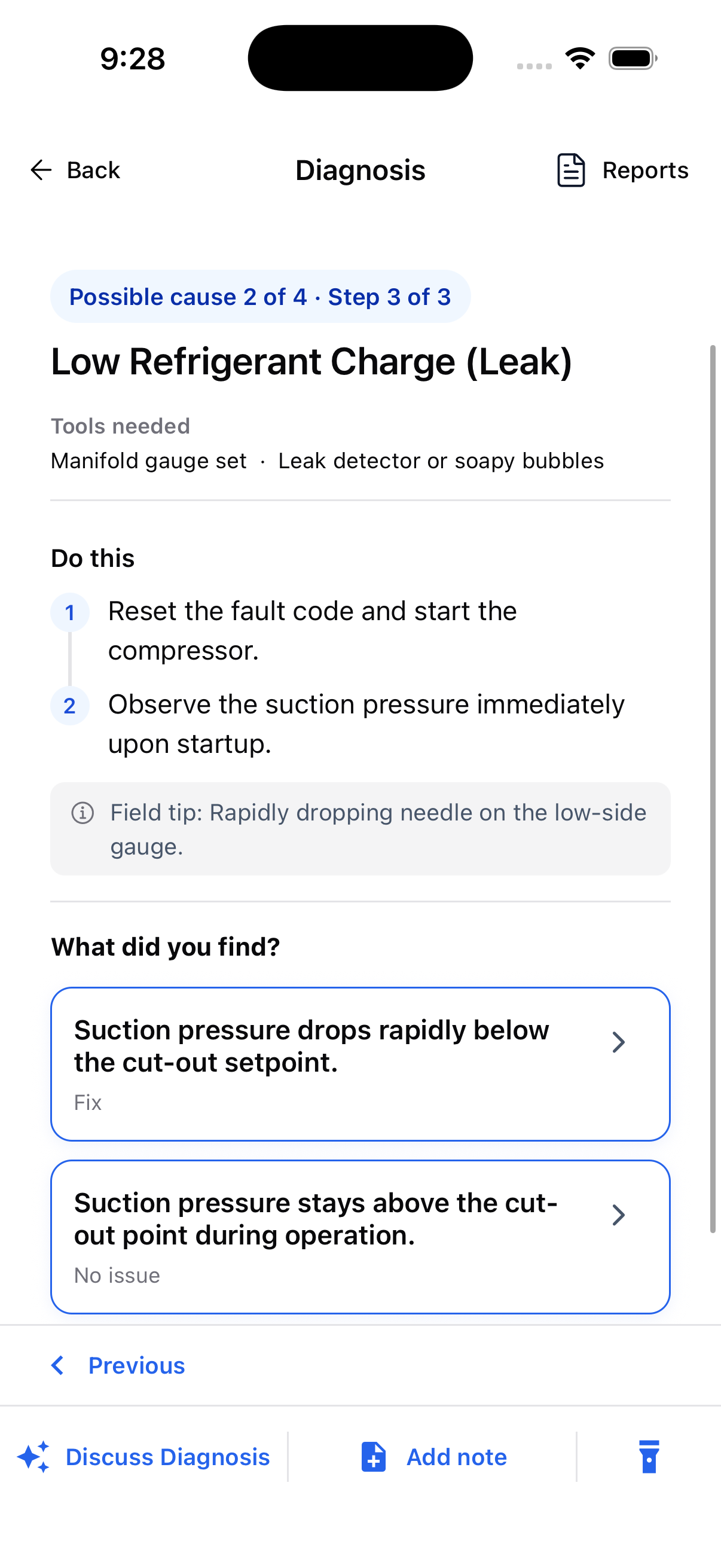 ACLogics Refined Diagnostic Workflow UI